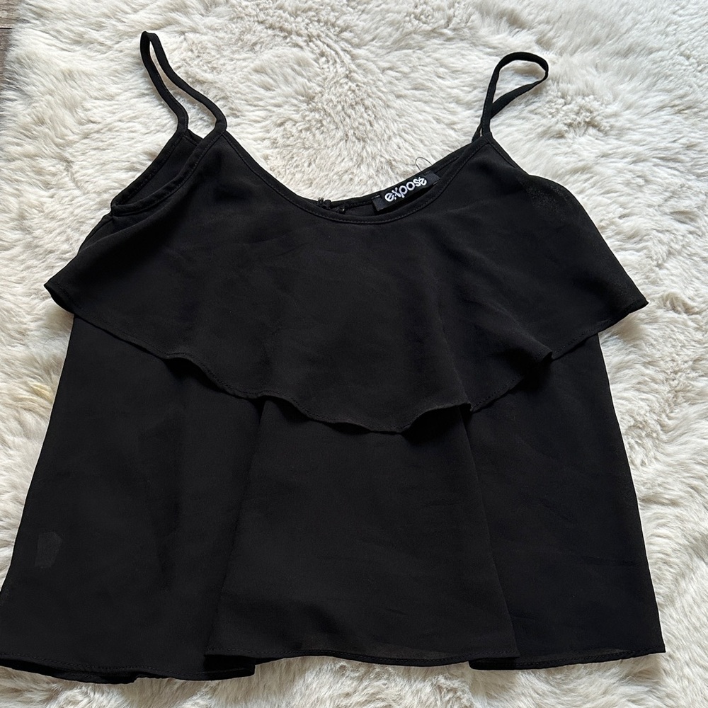 Chic Black Layered Cami Top